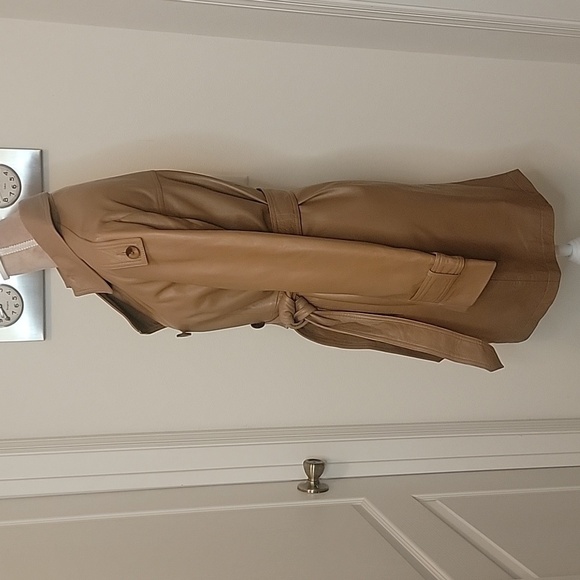 Badgley Mischka Lamb Leather Rosely Trenchcoat NWT Size XS - Picture 3 of 11